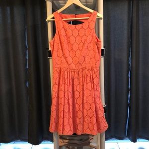 Lace coral dress